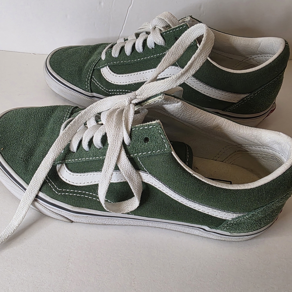 Vans Green and White Women's Sneakers
